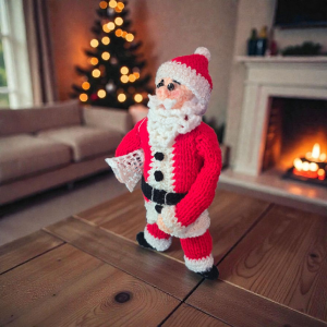 Santa With Bell Sculpture