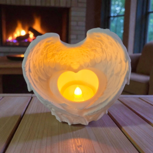 Angel Wings Christmas Candle Holder
