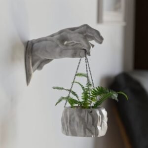 Hand-shaped planter