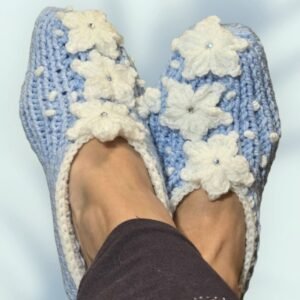 Knitted slipper socks (bootie-style slippers)